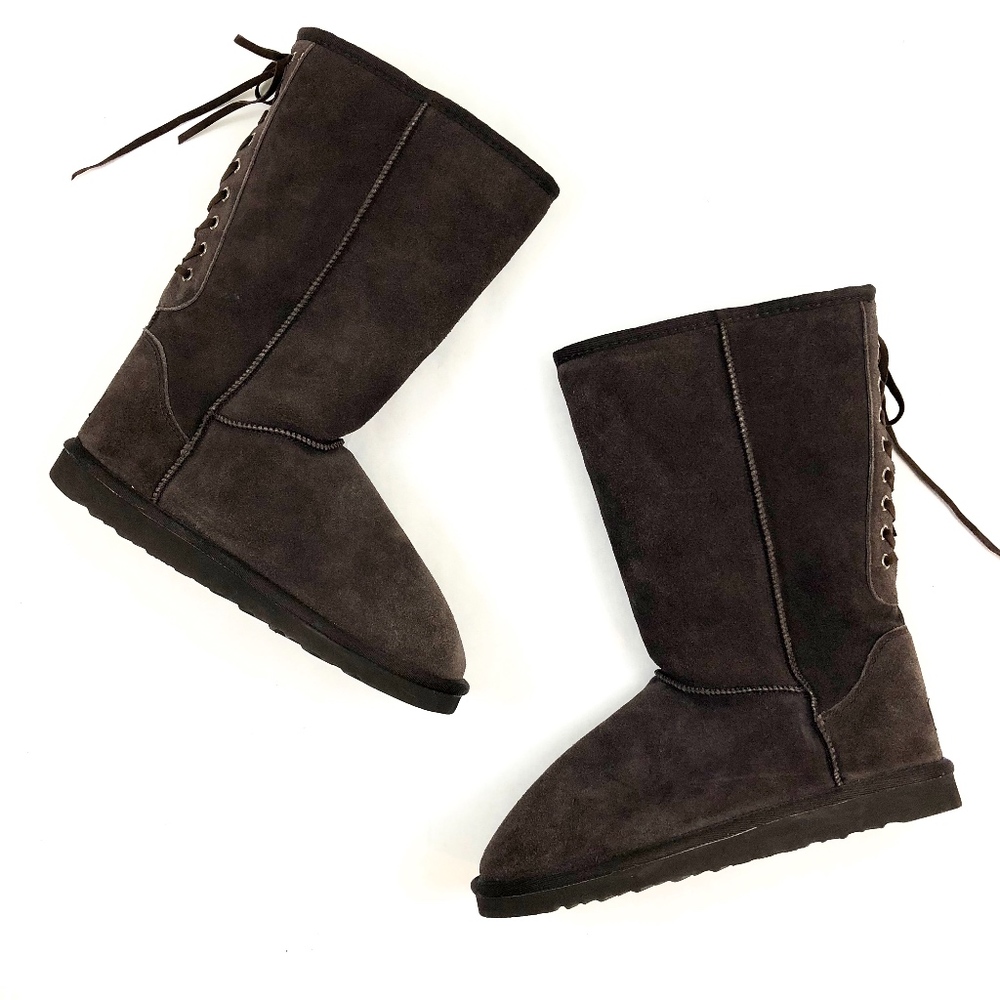 UGG Chocolate Tall Boot Laceup